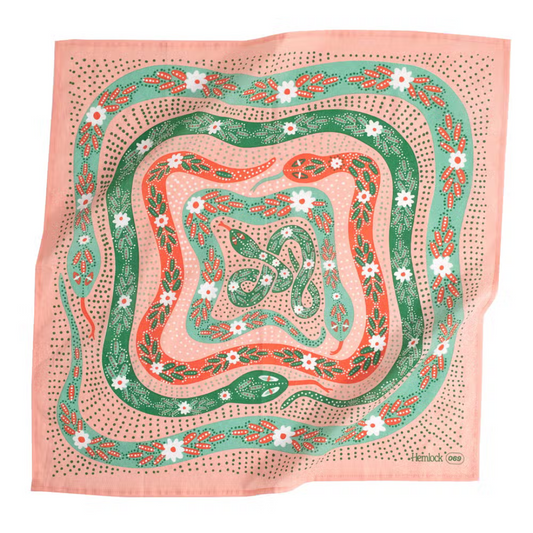 Pink Snake Bandana